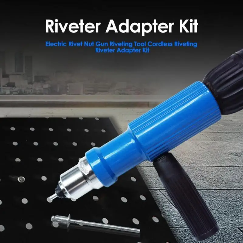 Electric Rivet Nut Gun Riveting Tool Cordless Riveting Riveter Adapter Kit