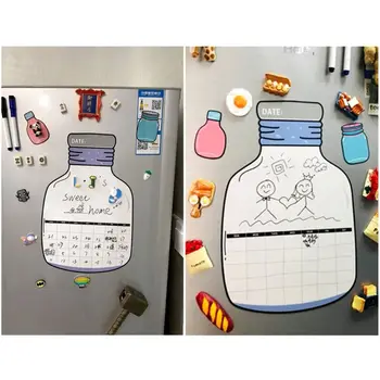 

Soft Magnetic Whiteboard Magnet Erase Board Drawing Refrigerator Menu with Pens D08B