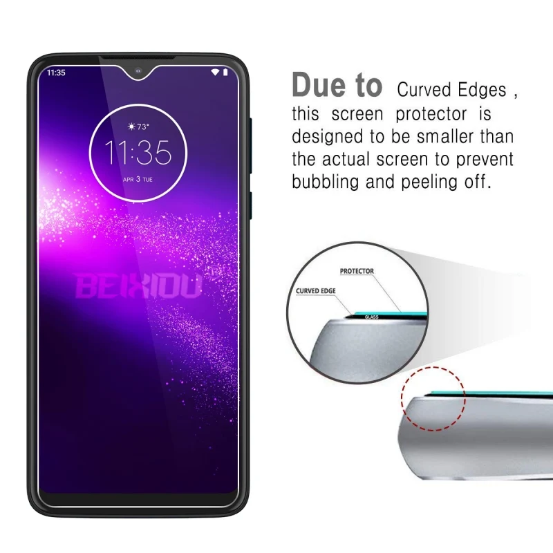2 шт Полное закаленное стекло для Motorola One макро-экран протектор Закаленное стекло для Motorola One макро защитная пленка