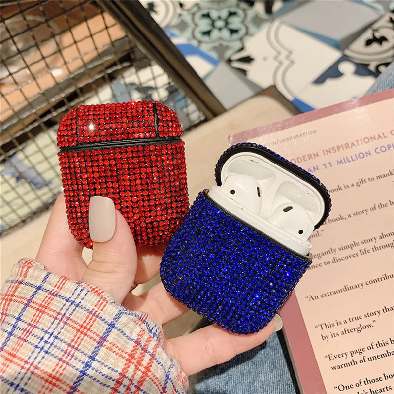 

Luxury 3D diamonds Genuine Wireless Bluetooth Headphone Case For Apple AirPods Case Cover Accessories headset Charging box Bags