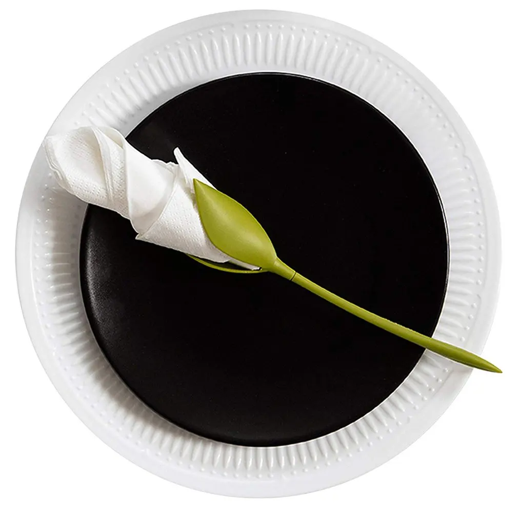 

1/4/6/8Pcs Napkin Holder Diy Plastic Flower Stand Napkin Holder Table Romantic Party Dining Decoration Napkin Holder
