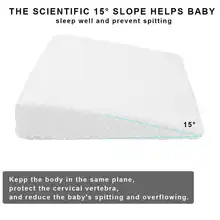 Sleep Positioner White Bassinet Baby Wedge Pillow Prevent Flat Head Anti Reflux Raised Colic Pillow Cushion Shaping Pillow