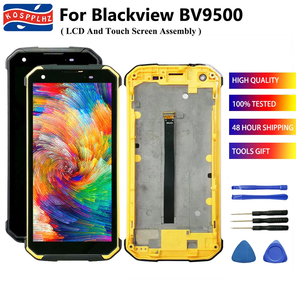 ЖК-дисплей KOSPPLHZ 5 7 дюйма для Blackview BV9500 / Pro + сенсорный экран с оригинальной рамкой