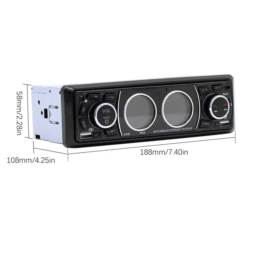 ЖК-дисплей автомобильный радиоприемник беспроводной громкой связи Usb/Wma mp3-плеер пульт дистанционного управления 1Din автомобильный радиоприемник автомобильные аксессуары