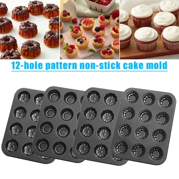 

Non-Stick Mini Fluted Tube Pan 12 Cavity Cake Mould Mold for Kitchen Baking L5