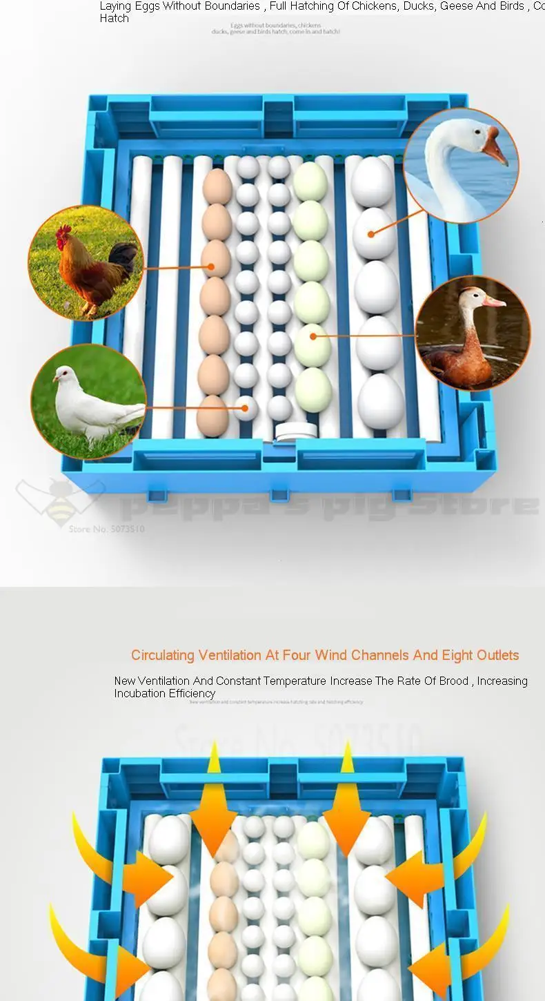 Полностью автоматический инкубатор, умный маленький бытовой инкубатор для яиц, курица, утка, гусь, инкубатор, кувеузеинкубадора, кувеуза
