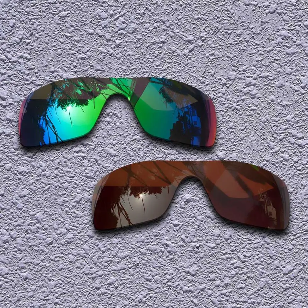 2 пары поляризованных сменных линз для солнцезащитных очков Oakley Batwolf-несколько вариантов - Цвет линз: Green-Brown