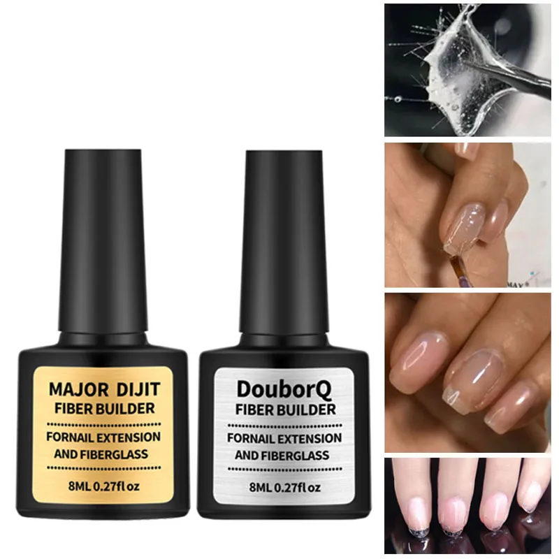 Fibernails набор из стекловолокна для наращивания ногтей гель для наращивания Акриловые зажимы для формы ногтей Обертывания волоконный гель Пинцет ногти пилка маникюрный набор