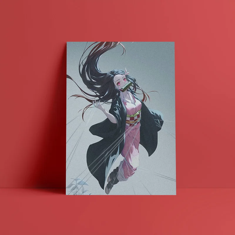 Nezuko Kamado Kimetsu no Yaiba настенное искусство холст украшения постеры для гостиной дома