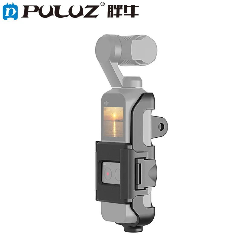 PULUZ PU380 Расширенный корпус чехол для DJI Osmo Карманная камера фиксированная фотография расширительные аксессуары для Motovlog шлем