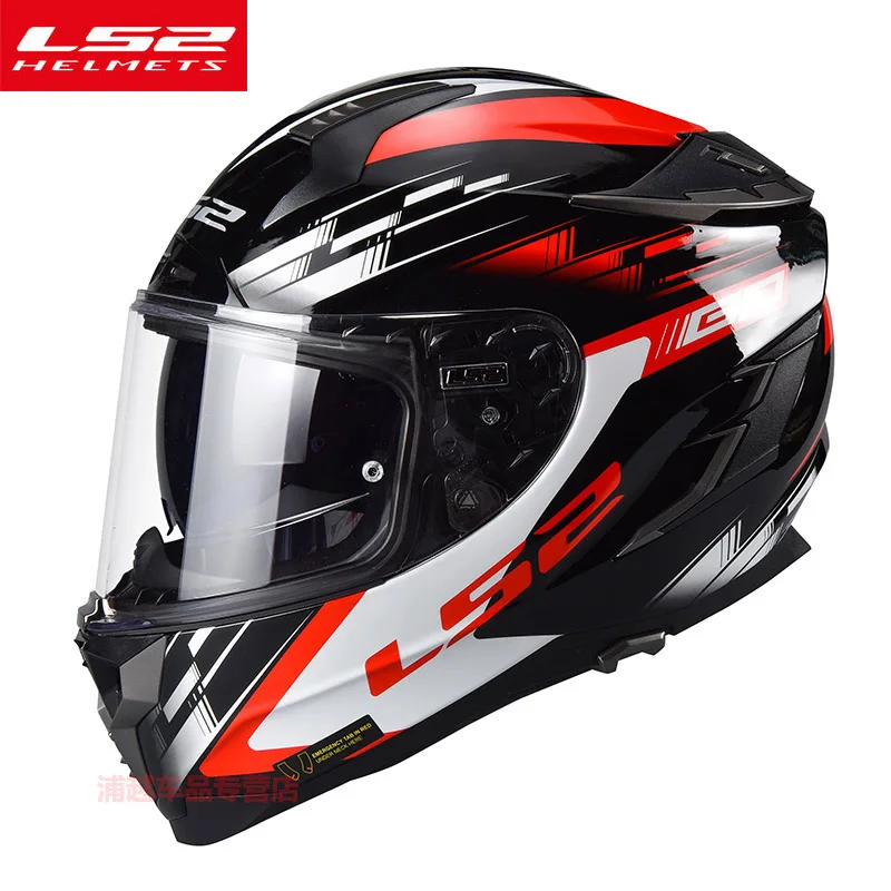 LS2 FF327 Полнолицевой шлем из углеродного волокна и fiberg super run мотоциклетный шлем для мужчин локомотив гоночный автомобиль козырек - Цвет: fiberglass black red