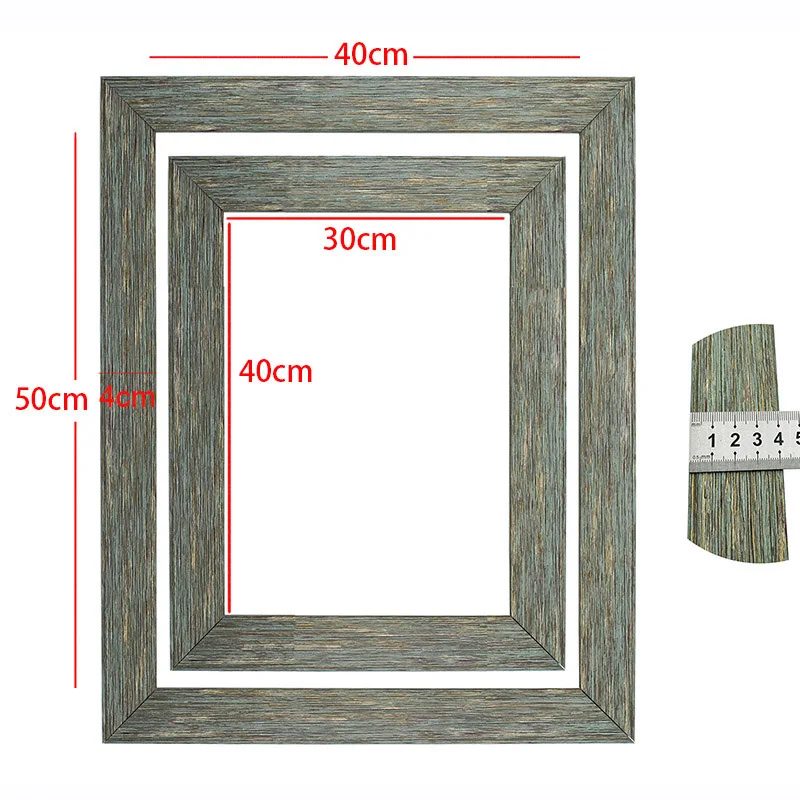 

PS Wooden Frame DIY Picture Frames Diamond Painting Cross Stitch Oil Painting Frame Handmade Work Green Color Gift Decor Tools