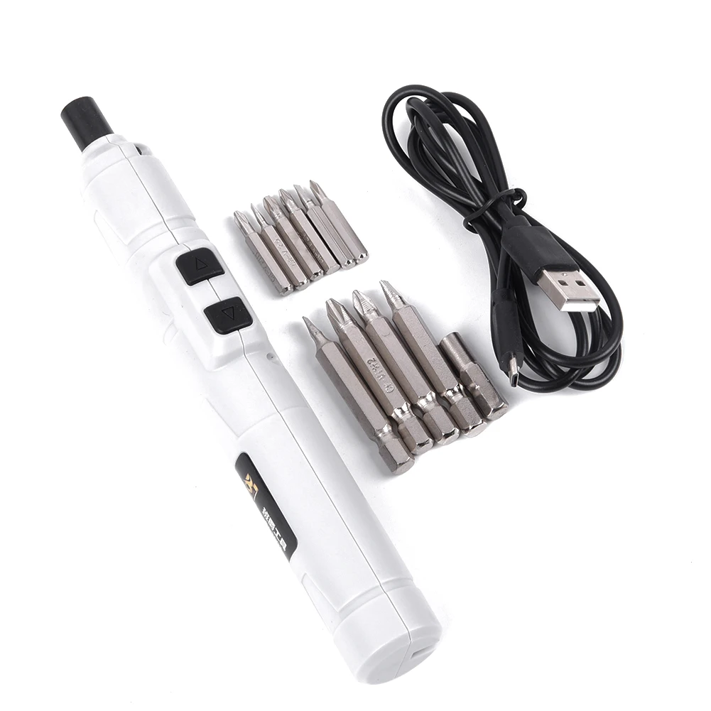 

18cmx2.5cm Mini Electric Screwdriver Kit USB Cable Charging Drill Bits Repairing Cordless Power Tools Cordless