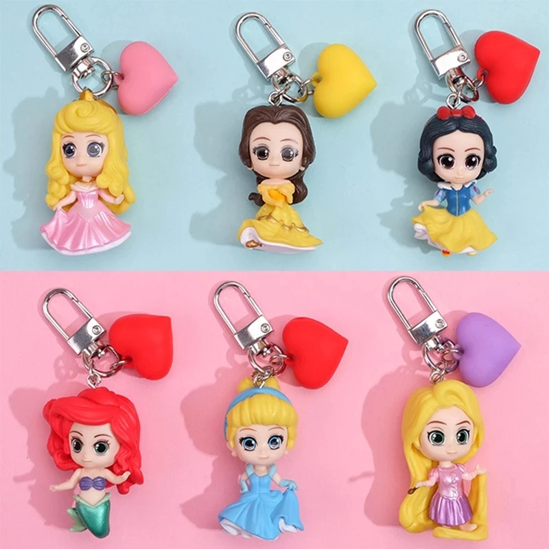 Брелок для ключей Принцессы Disney аниме фигурка Белоснежки Ариэль Золушка