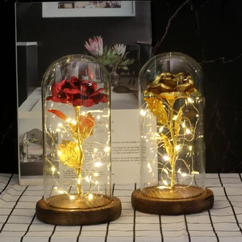

Medium beauty and pink beast, pink in the glass dome, forever pink, red rose, preserved pink belle, special romantic gift
