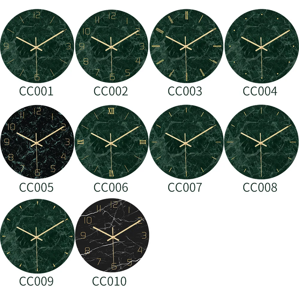 Clock008 роскошные мраморные настенные часы акриловый материал УФ-печать часы Гостиная Спальня украшение