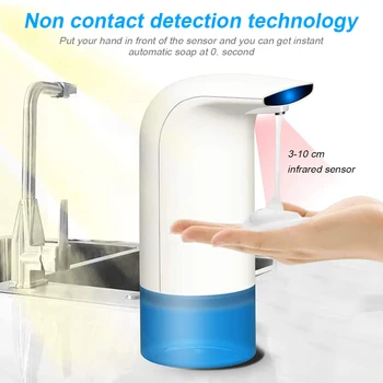 

Dropship Plastic Detergent Shampoo Dispensers 300ml Touchless Sensor Automatic Soap Foam Liquid Dispenser for Bathroom Kitchen