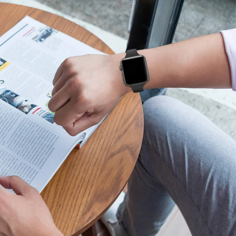 Ремешок для Apple Watch 38 мм 42 спортивный силиконовый браслет ремешок часов 4/3/2