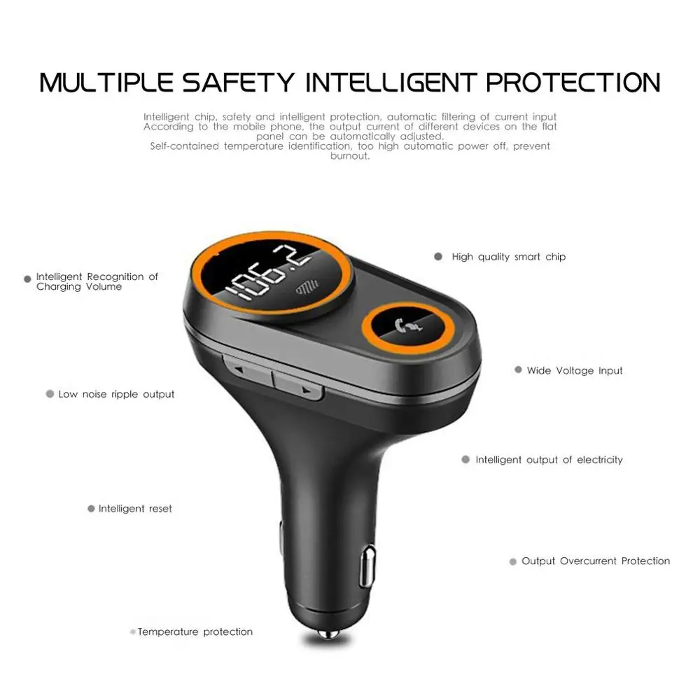 C43 Dual Usb 4.8A автомобильное зарядное устройство U диск без потерь музыка поворотная крышка mp3-плеер