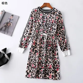 

New 221195 inscription women s spring collar without zipper long sleeved long cultivate morality dress