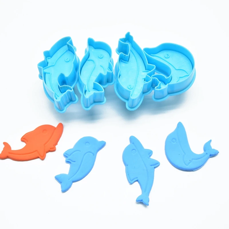 

Dolphin Cookie Cutter Fondant Cake Mold Print Plunger Stencil Pastry Bakeware DIY Tool Baking Accessories Baking Tools for Cakes