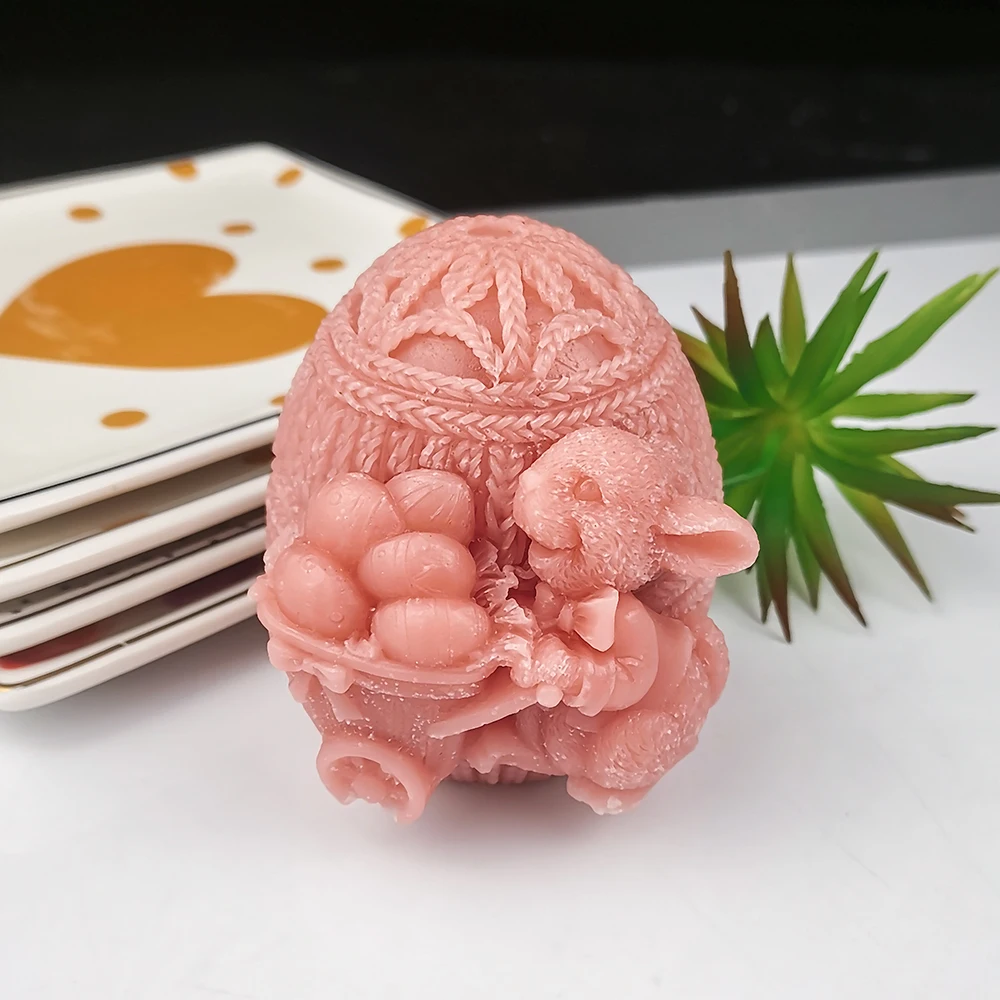 

3D Animal Rabbit Bunny Shape Soap Candle Mold Silicone Mold Aroma Gypsum Plaster Resin Mould DIY Handmade Crafts Molds