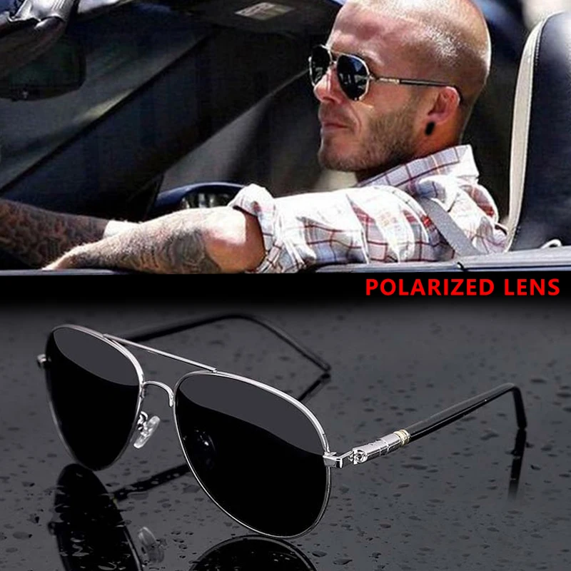 Классические мужские брендовые дизайнерские поляризованные солнцезащитные очки Пилот авиационный сплав оправа для очков Солнцезащитные очки Мужские водительские очки для путешествия MI80