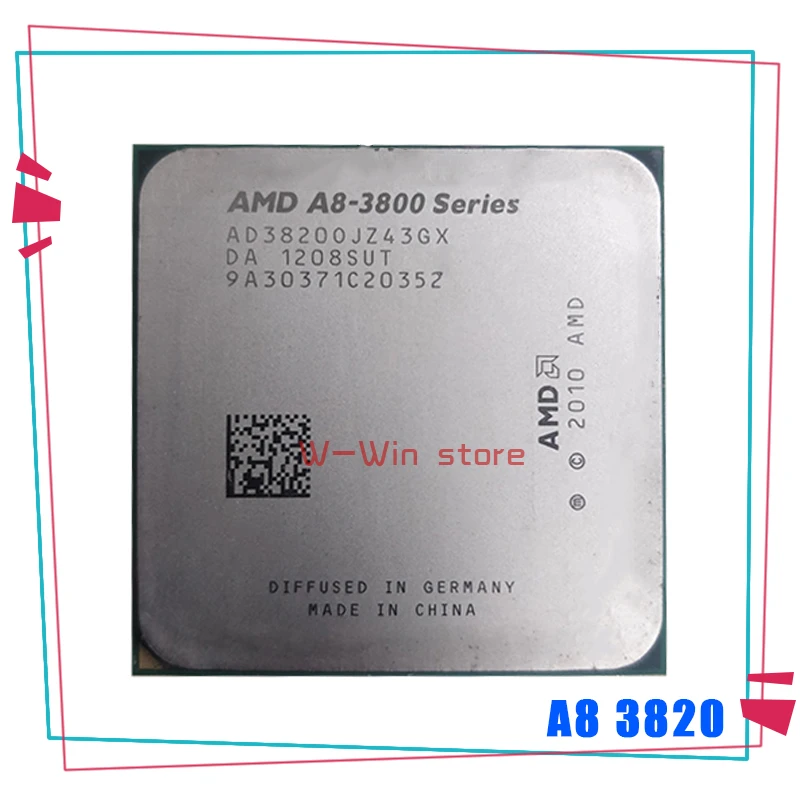 AMD A8-Series A8-3820 2.8 A8 3820 GHz Quad-Core CPU Processor AD3820OJZ43GX Socket FM1 most powerful cpu