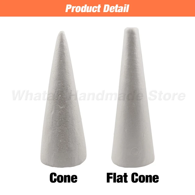 6/10/12Pcs Christmas Polydragon Foam Cone White Solid DIY Cone Children  Handmade Craft Cone Accessories For Home Craft Christmas - AliExpress