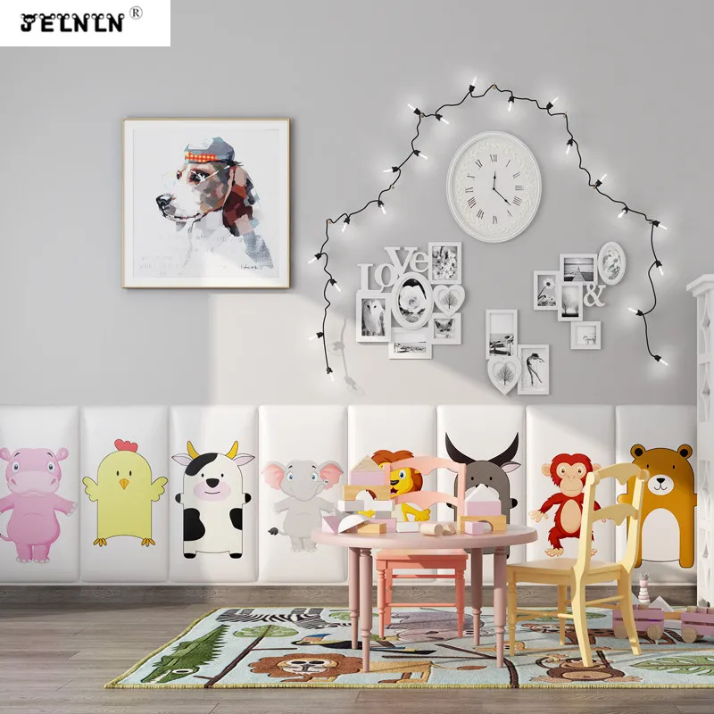 Самоклеящиеся настенные фартуки для детской комнаты с мультяшными животными