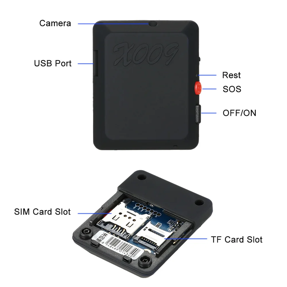 KKMOON Mini GPS GSM SIM автомобильный трекер транспортных средств записывающие устройство десткий коммуникатор в случаи опасности SOS анти-потерянный сигнал тревоги отслеживая