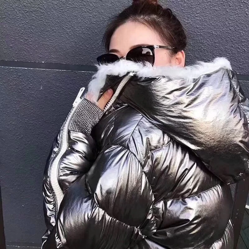 TWOTWINSTYLE клетчатое флокированное хлопковое пальто для женщин с капюшоном, воротником и рукавом, повседневное осенне-зимнее пальто, женская одежда, мода, новинка