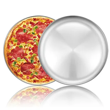 

2Pcs Stainless Steel Non-stick Pan Pizza Baking Sheet Oven Tray Kitchen Tool Bakeware Baking Tray Oven Rolling Kitchen Bakeware