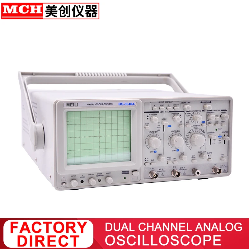 Dual channel dual tracking sweep trigger lock analog oscilloscope 40M 50M 60M OS-3040A OS-3050A OS-3060A | Инструменты
