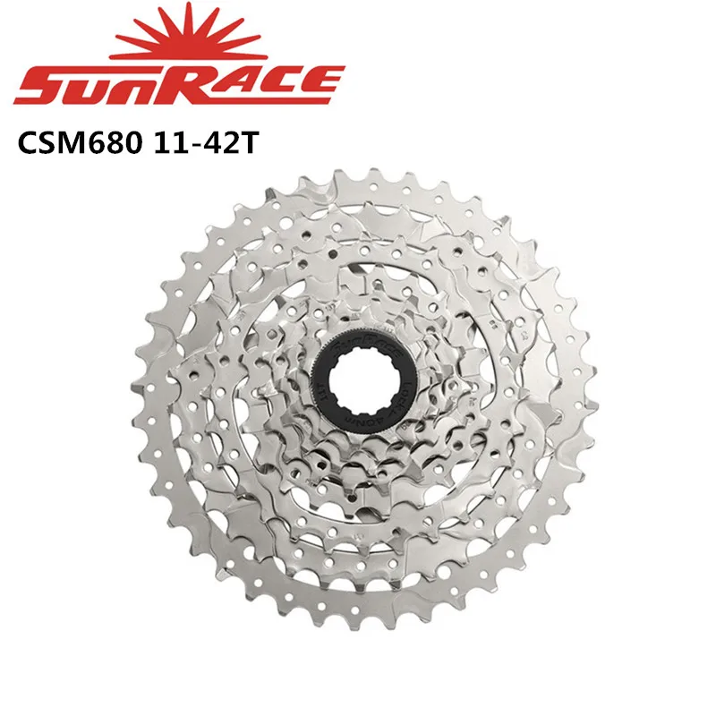 Sunrace CSM66 CSM680 카세트, 8 속도, 11-34T, 11-40T, 11-42T, MTB 산악 자전거용, 실버 및 블랙 색상