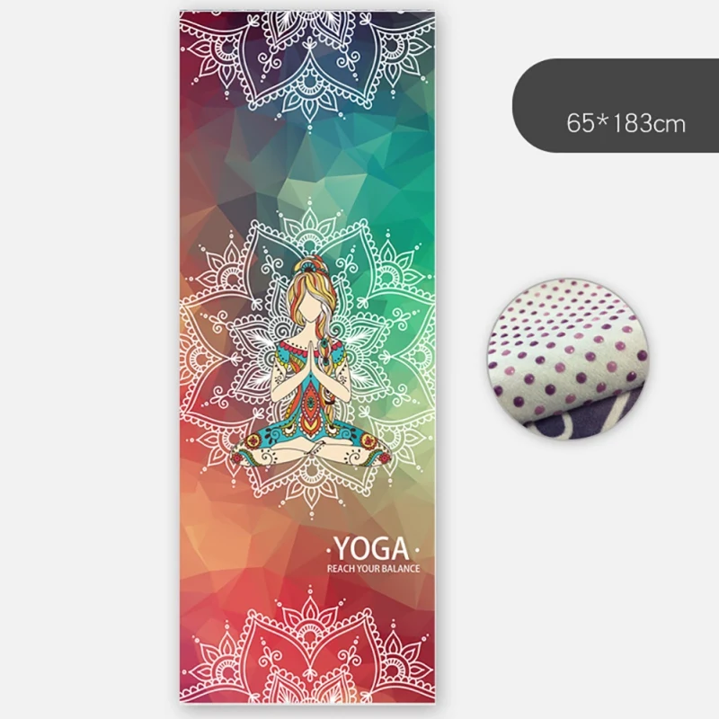 Ultra-thin Yoga Mat Non-slip Sweat-absorbent Beginner Folding Padded Yoga Towel Fit Fit