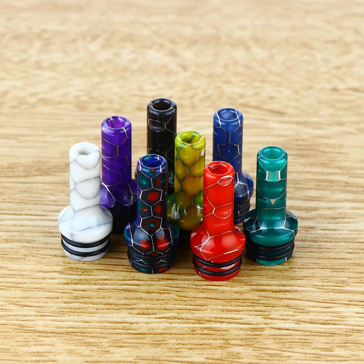 

8 Colours 510 MTL Drip Tip Long Mouthpiece Narrow Bore Resin Colorful Vape Tip for RDA RTA Vape Tank Atomizer Vape Accessories