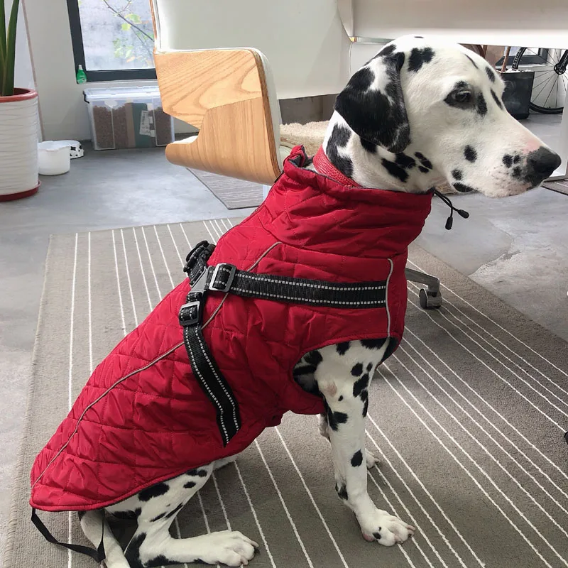 Высококачественная Светоотражающая Одежда для собак, водонепроницаемая куртка для собак, зимняя для домашней собаки, куртка, жилет, Уютная теплая одежда для домашних животных, большие собаки
