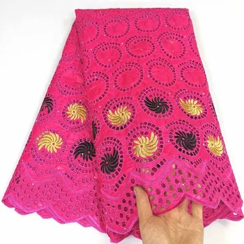 

New wonderful Dress Lace Fabric YCX7 Hollow out bazin riche lace strange double-color pattern with stones African Satin Fabric