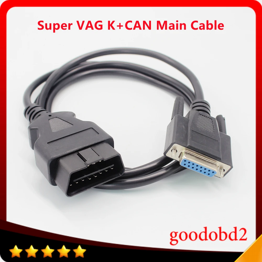 For Super VAG K+CAN Plus 2.0 Diagnosis Scanner OBD2 Key Programmer Main Cable 16Pin TO 15Pin