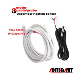 Sell Well Cable 3M Temperature probe for Floor Heating Thermostat Sensor 10K IP68