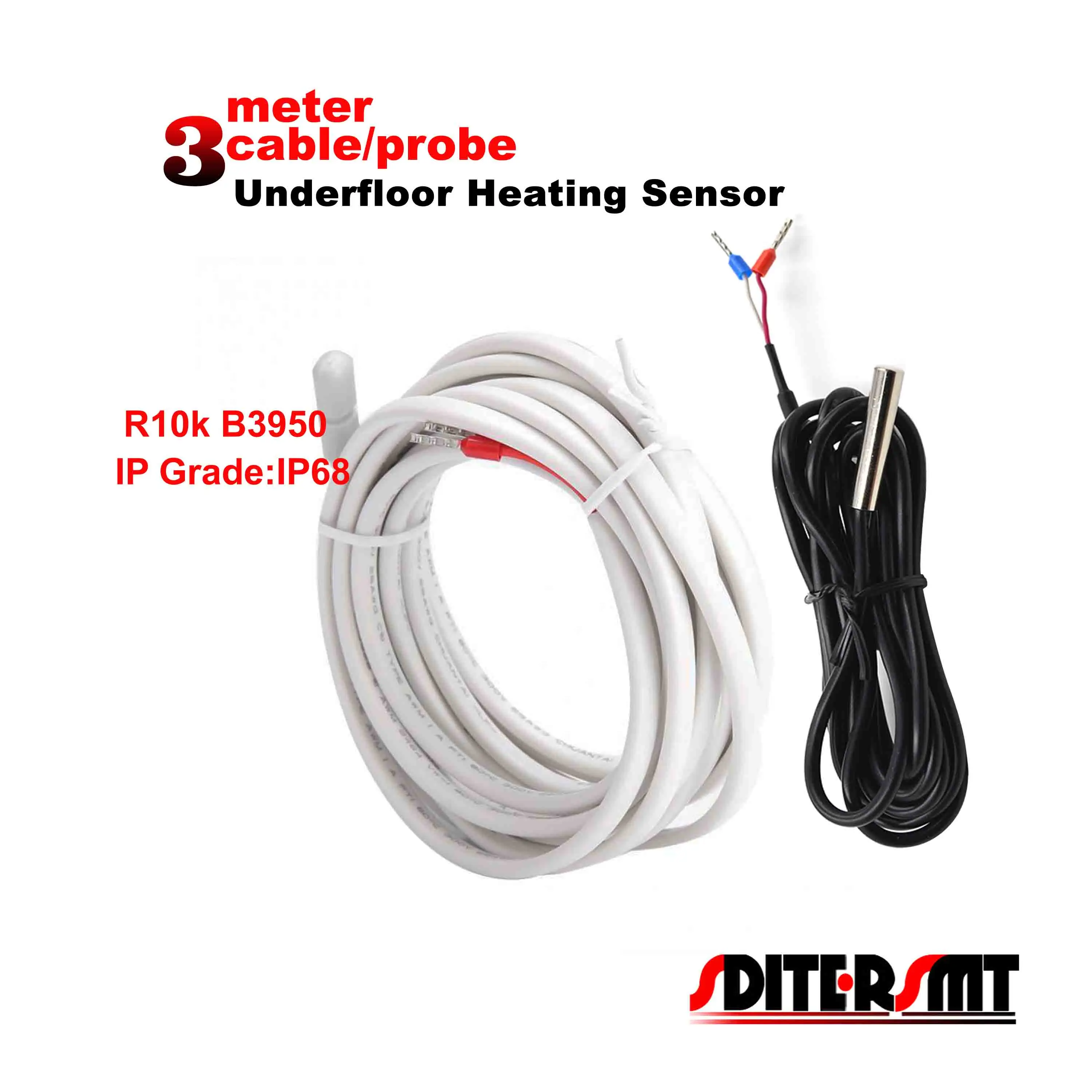 3M Room Thermostat Sensor Probe Cable Underfloor Heating Thermostat Accessory Floor Temperature Sensor Probe Cable 