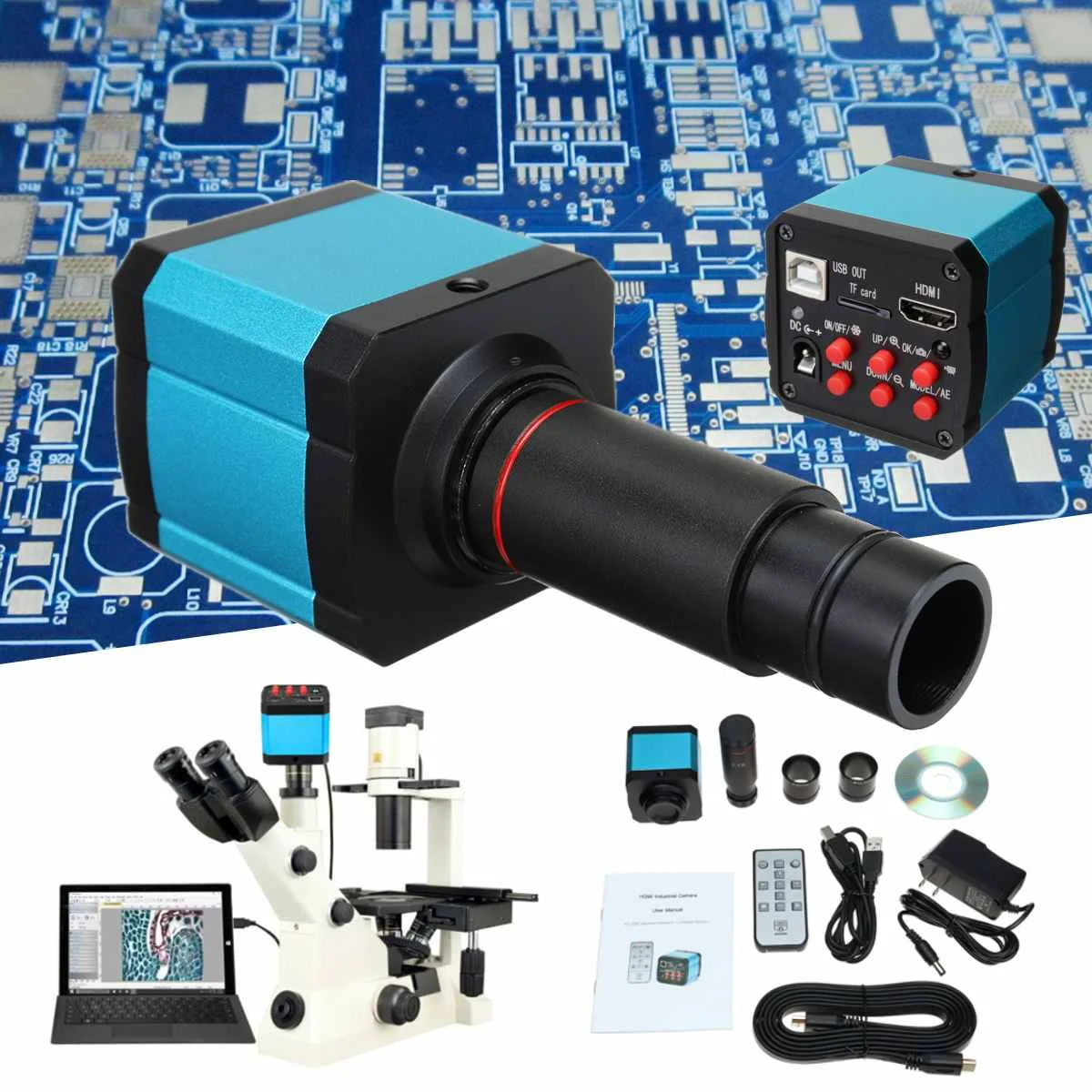 16 МП 1080PUSB C-Mount цифровой промышленный видео микроскоп камера зум-объектив