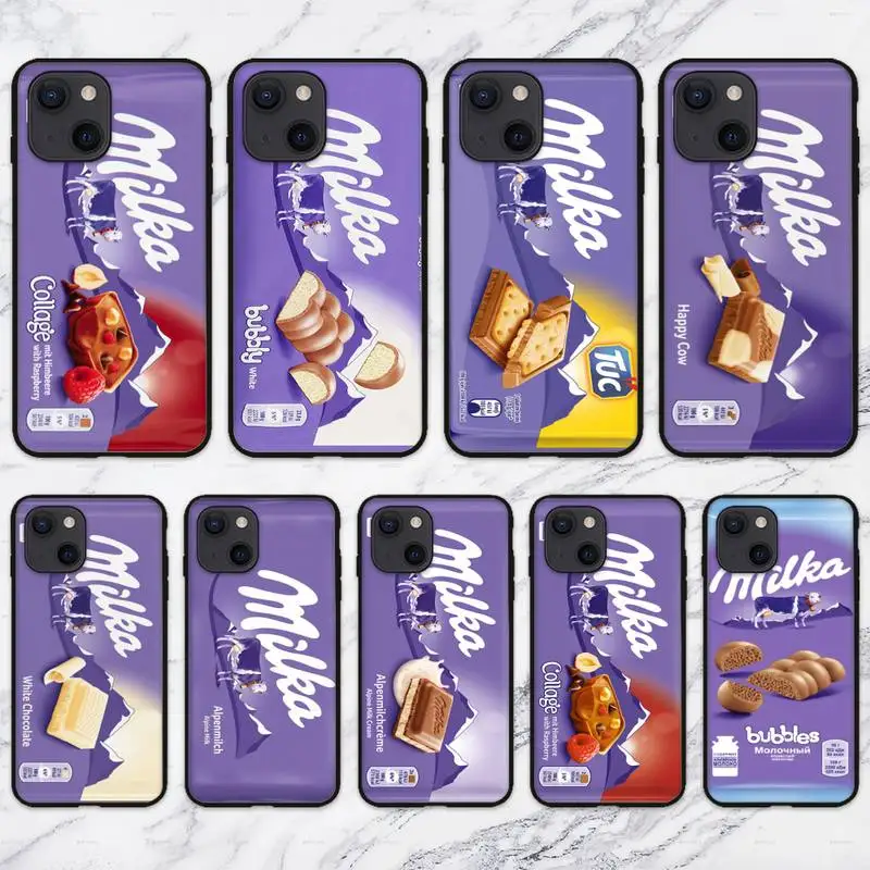 Custodia Per Telefono Popolar Chocolate Milka Box Per Iphone 11 12 Mini 13 14 15 Pro Xs Max X Plus Se Xr Shell
