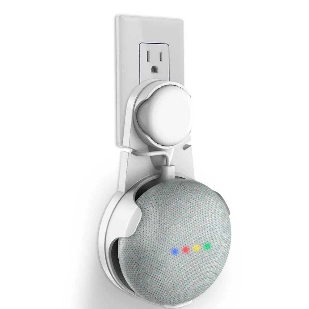 

Outlet Wall Mount Holder Stand for Google Home Mini, A Space-Saving Accessories for Google Home Mini Voice Assistant