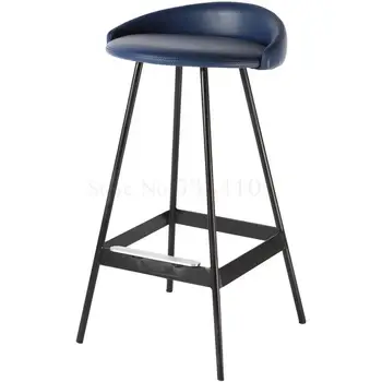 

Island Dining Chair Domestic High Stool Bar Chair Soft Leather Chair Bar Chair Modern Simple Leisure Bar Stool