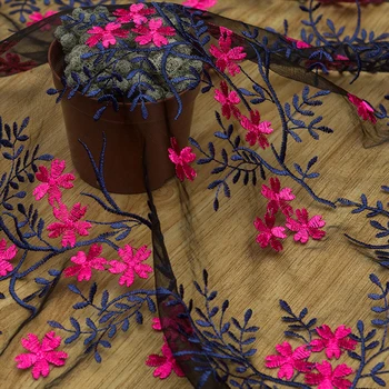 

125cm x50cm high quality colorful water soluble embroidery mesh gauze fabric lace handmake diy wedding fashion women dress