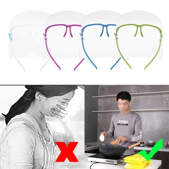 

Creative Oil-splash Proof Mask Cooking Transparent Face Protective Shield House Clean Dust Proof Mask Cover Kitchen Gadget Tool