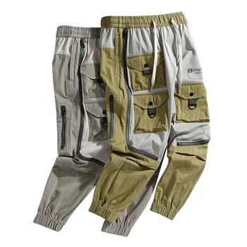 

2020 Men's Streetwear 100%Cotton Multi Pocket Design Comfortable Low Moq Trousers Cargo Pants for Man