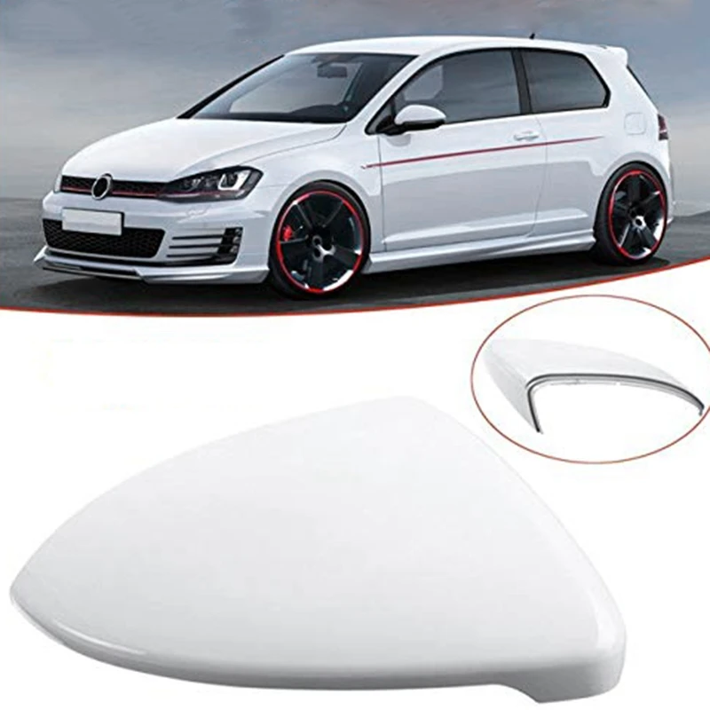 Для Golf Mk7 Golf 7 Gti Tsi 17 передний левый правый белый боковое зеркало заднего вида крышка 5G0857538E